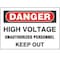 Panduit High Voltage Sign, 7in Height, 10in Width, Polyester PPS0710D75 - alternate 2